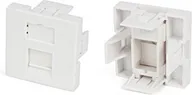 Hyperline SIP2-1K-M45-45 Вставка 45x45 (аналог Mosaic) для 1 модуля формата Keystone Jack, со шторкой