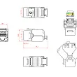 Cabeus KJ-RJ45-Cat.5e-180-Toolless Вставка Keystone Jack RJ-45(8P8C), 180 градусов, категория 5e, без инструмента Toolless, белая