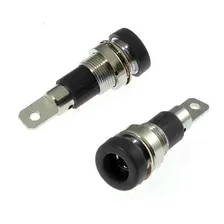 Z-009, Разъем типа банан (banana) 4mm BLACK, panel jack