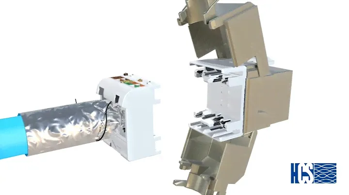 HCS DataLink 500A 8P8C RJ45 Category 6A Tool-Less 180º Shielded Keystone Jack - J6A-00826