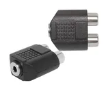 Адаптер переходник JACK 3.5 - 2x RCA-RCA F/F
