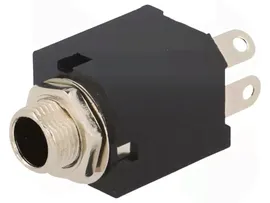 Гнездо, Jack 6,3мм, mono,размыкающие контакты, с выключателем N/A JC-116