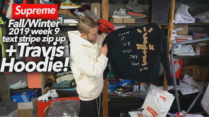 Travis Scott Highest In The Room (HITR) hoodie + Supreme FW19 W9 text stripe zip up