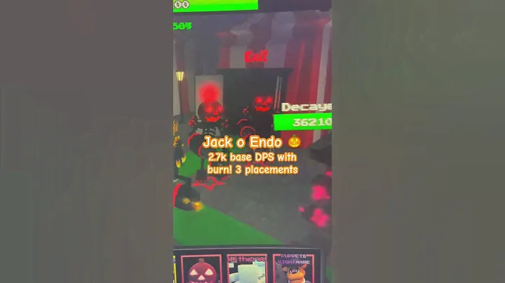 Jack o Endo in FNTD! 🎃 #roblox #fntd #fnaf #halloween
