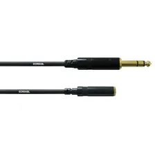 Cordial CFM 3 VY Adapter Cable 6,3 Jack / 3,5 Mini Jack female stereo 3m Rean