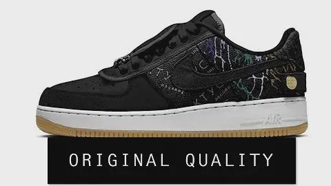 TRAVIS SCOTT CACTUS JACK AIR FORCE 1 BLACK COLORWAY from: kjclub_joy