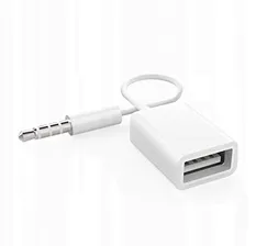 OTG Адаптер / Переходник USB (А) - Mini jack 3.5 / USB - (Вход / Мама / Гнездо) на AUX Jack 3.5mm (Выход / Папа / Штекер) / Звуковой кабель адаптер юсб - аукс джек 3.5мм / Для подключения игровых науш