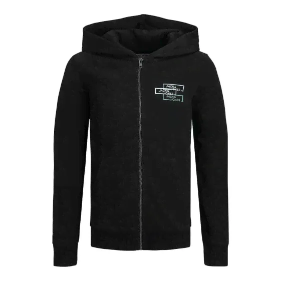Толстовка с капюшоном детская Jack & Jones JCOSPACE LOGO SWEAT 12221210 Чёрный-1