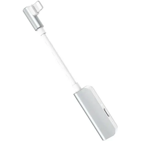 Переходник Baseus Lightning - Lightning/jack 3.5 mm (CALL50S) White в Москве-4