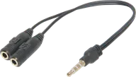 Defender Переходник Headset Jack 23.5jack—3.5 4pin jack 0,15м / Defender Headset Jack 2x3.5 jack—3.5 4pin jack 0.15м / Defender Переходник Headset Jack 23.5jack—3.5 4pin jack 0,15м