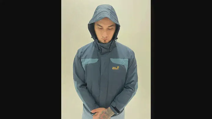 Синяя влагозащитная ветровка Jack Wolfskin с мембраной