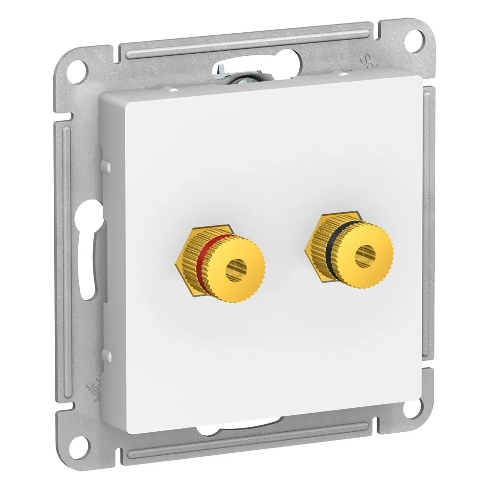 Аудиорозетка Systeme Electric (Schneider Electric) AtlasDesign двухместная Mini-jack белый ATN000187