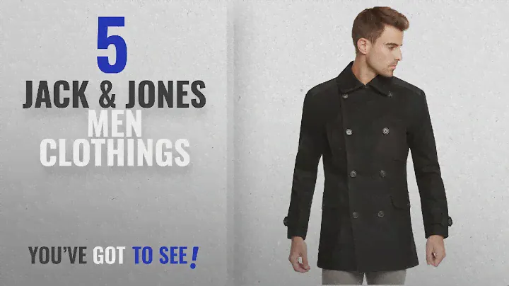 Top 10 Jack & Jones Men Clothings [ Winter 2018 ]: Jack & Jones Men's Euro Slim Fit Wool Peacoat