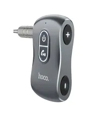Автомобильный Bluetooth-приемник HOCO E73 Tour, 200 мАч, Jack 3.5мм/Bluetooth, серый металлик