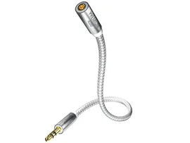 Кабель удлинитель INAKUSTIK Premium Extension Audio Cable, 2m, 3.5mm jack<>3.5mm jack(F)+6,3 jack adapter, 00410202
