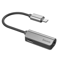 Переходник Baseus Jack 3.5 mm - Lightning L32 Silver