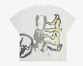 Футболка Travis Scott Cactus Jack X Kaws X Fragment Aged Yellow