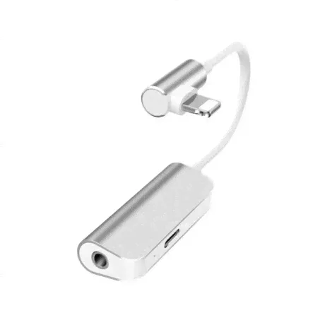 Переходник Baseus Lightning - Lightning/jack 3.5 mm (CALL50S) White в Москве-1