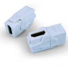 Hyperline Вставка формата Keystone Jack с проходным адаптером HDMI (Type A) KJ1-HDMI-AV18-WH