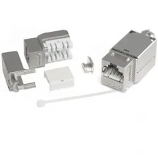 Hyperline Вставка Keystone Jack RJ-45 KJNE-8P8C-C6A-90-SH-F-WH