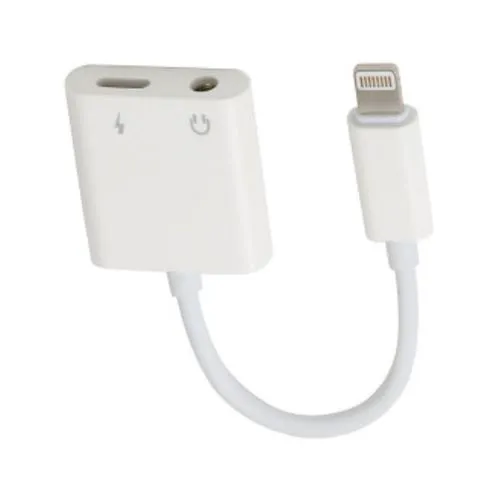 Переходник (разветвитель) iPhone наушников Jack 3.5 + зарядка-0