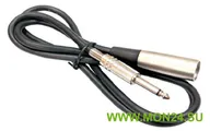 Jack(ш)-XLR (ш)/1,5: Корд микрофонный, Jack-XLR