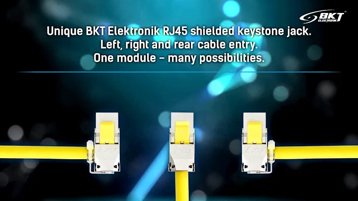 Unique BKT Elektronik RJ45 shielded keystone jack.