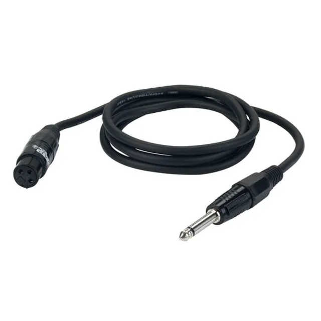 MUSIC STORE XLR-Jack Cable 6m XLR Female To 6mm Jack Cable