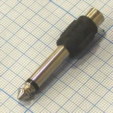 Переходник штекер jack 6.3 моно - гнездо RCA NI/PI