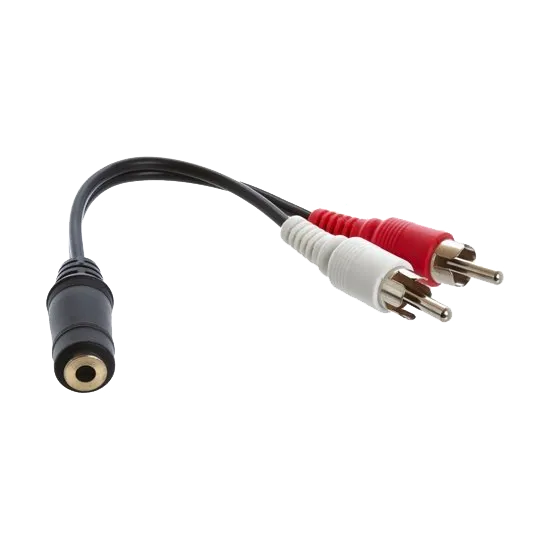Переходник mini jack 3.5 мм гнездо — штекер RCA-0