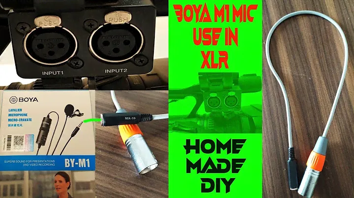 How to use Boya M1 mic in XLR Input camcorder | XLR Male to 3.5 mm female socket | Home made DIY