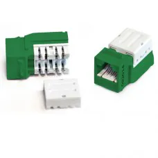 Hyperline Вставка Keystone Jack RJ-45 KJNE-8P8C-C5e-90-GN-0