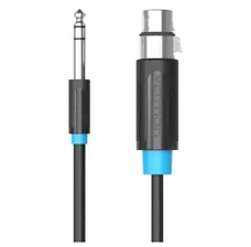 Кабель Vention Jack 6.3 mm M - XLR F (BBEB) 5 м черный