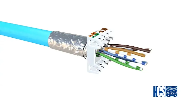 HCS DataLink 500A 8P8C RJ45 Category 6A Tool-less 180° Shielded Slim Body Keystone Jack - J6A-Z0826