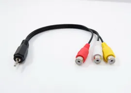 Переходник с mini jack 3.5mm 4pin на 3x RCA Female