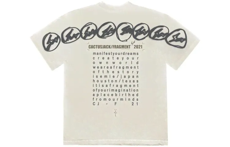 Cactus Jack by Travis ScottФутболкаX Fragment Design Cactus Jack LogoT