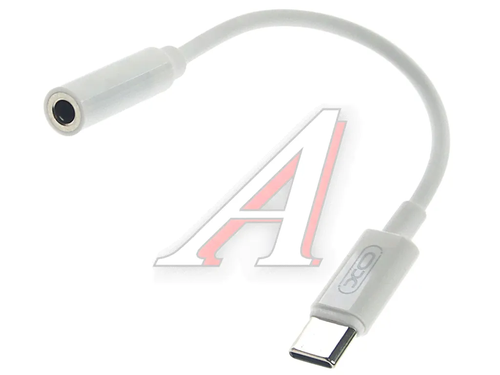 Переходник USB Type C на jack 3.5 белый XO-1