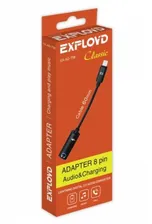 Переходник/Exployd/8 pin/Jack 3,5mm - 8 pin/черный/Classic/EX-AD-758